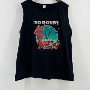 No Doubt Tragic Kingdom Graphic Tank Top‎ Black XXL Gwen Stefani Band Shirt 0629